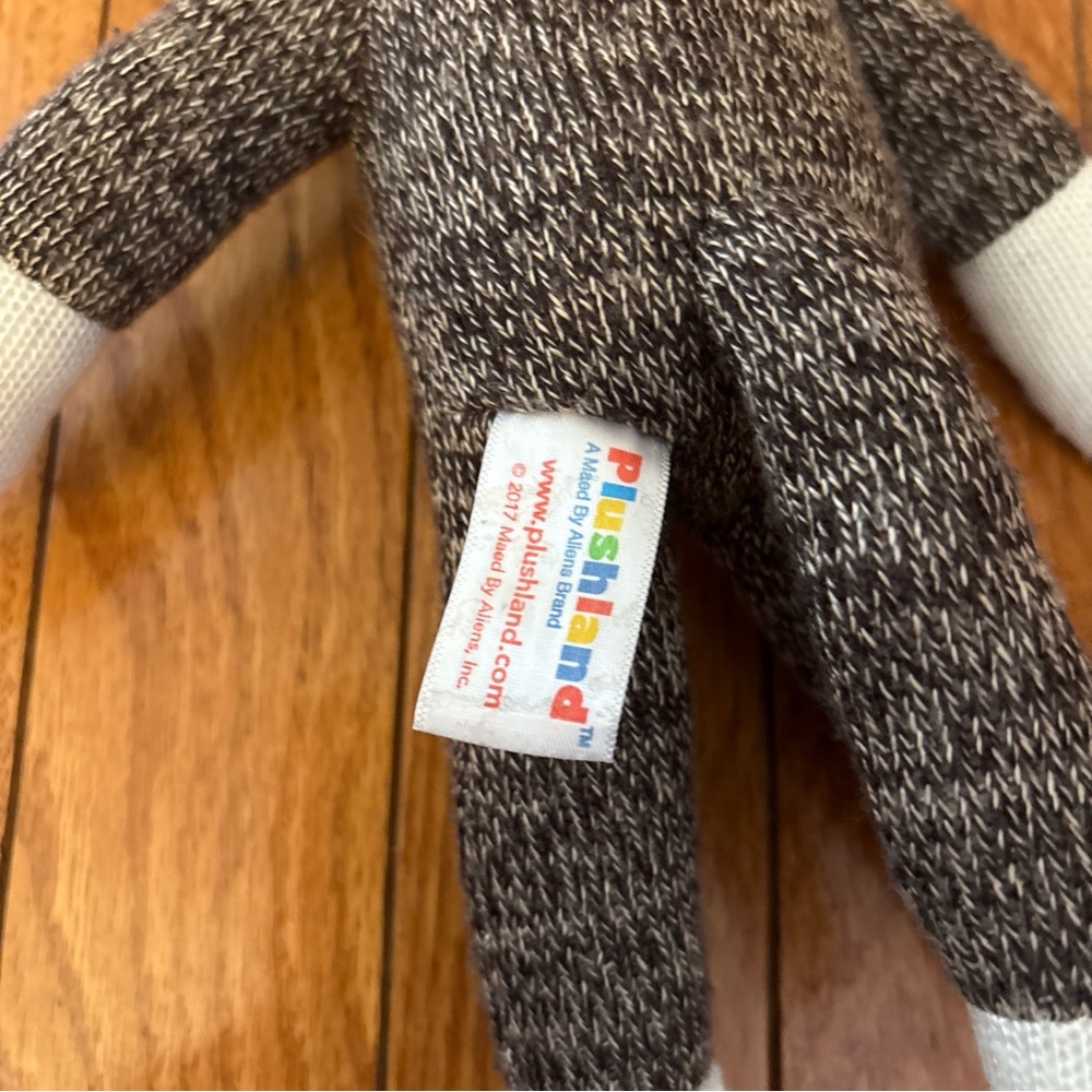 Classic Sock Monkey Stuffed Animal Plush Toy EUC Red Heart Kidcore - Picture 8 of 8